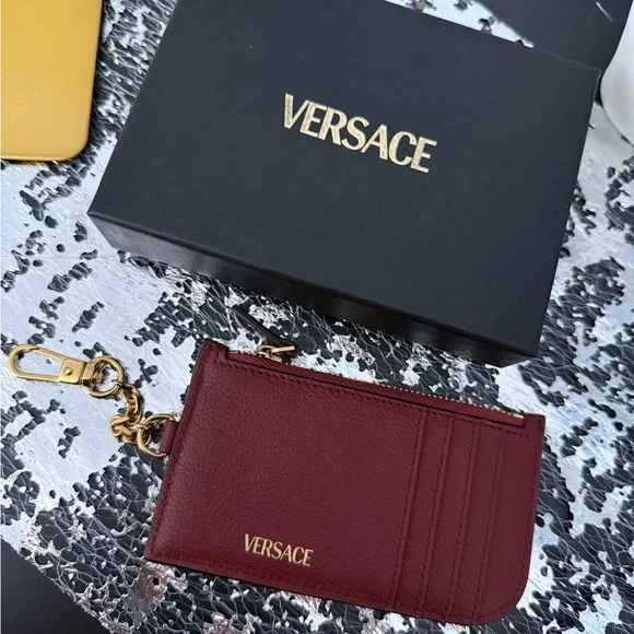 Versace Burgundy Card Holder - Picture 3 of 4